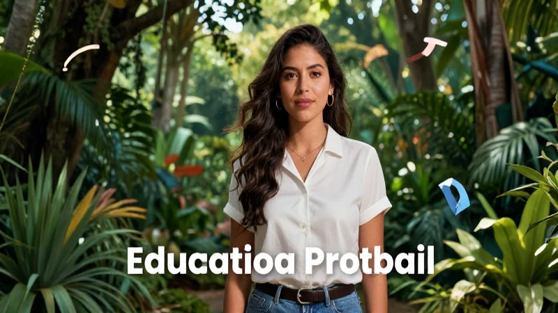 Profesor dinámico en un paisaje natural
