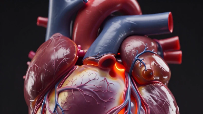 Corazón humano vibrante con gran detalle