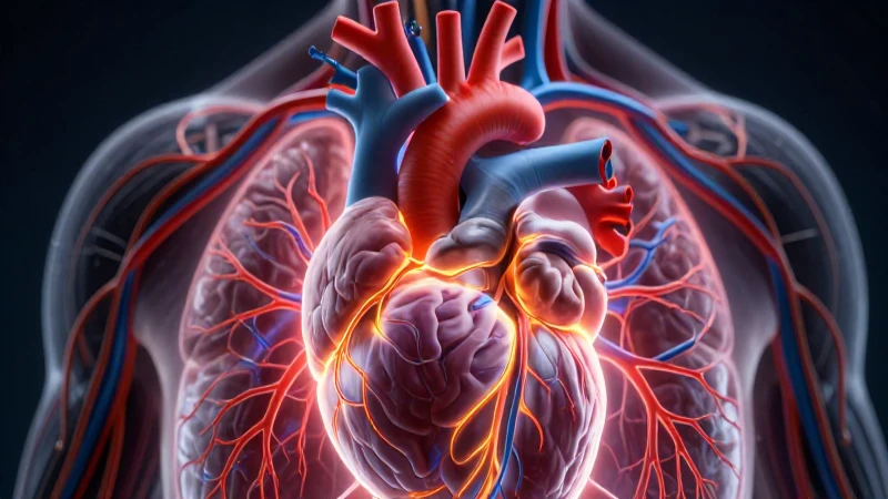 Corazón central vital conecta cerebro y pulmones