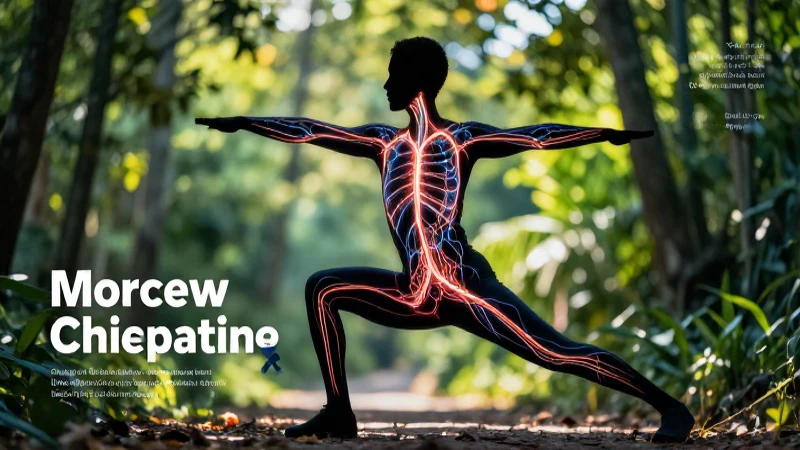 Silueta dinámica de persona en ejercicio con red vital