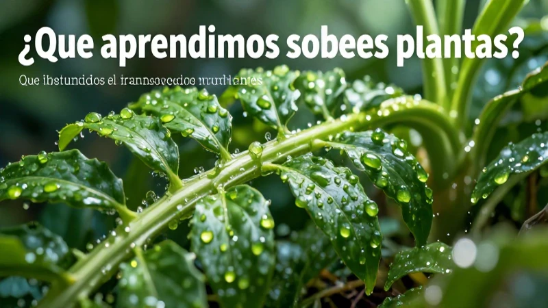 Qué actividades con plantas muestran el transporte de nutrientes 7 Estudiar el transporte de nutrientes en plantas