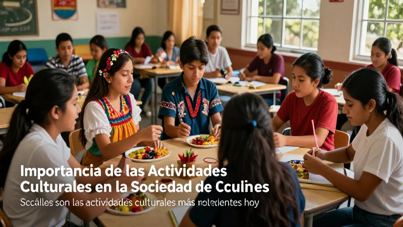 Cuáles son las actividades culturales más relevantes hoy 3 Ilustración de cultura y estudiantes mexicanos vibrantes