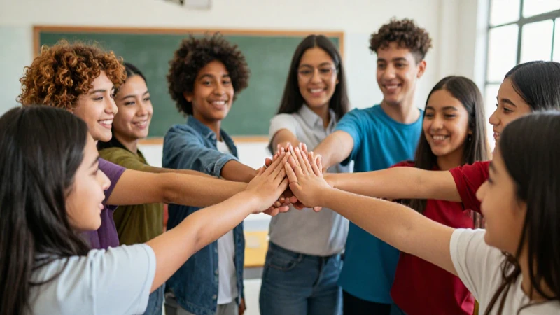 Estudiantes colaboran en moderno entorno educativo mexicano