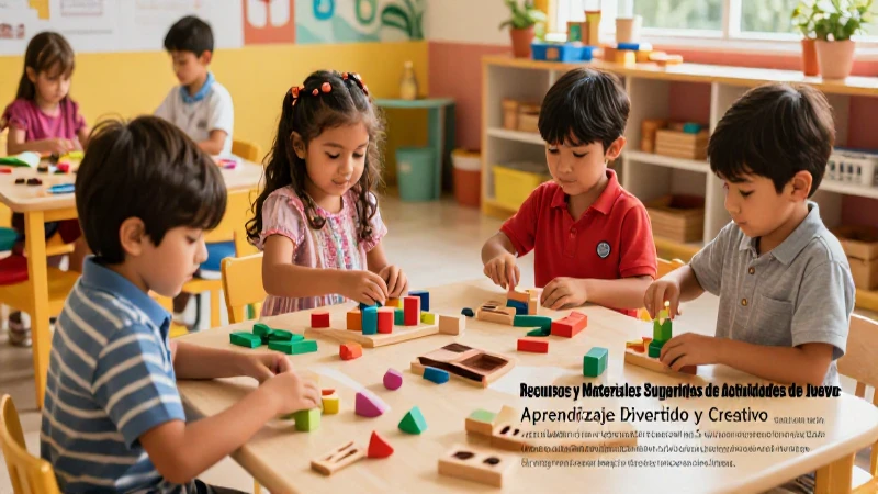 Niños jugando creativamente en un rincón Montessori