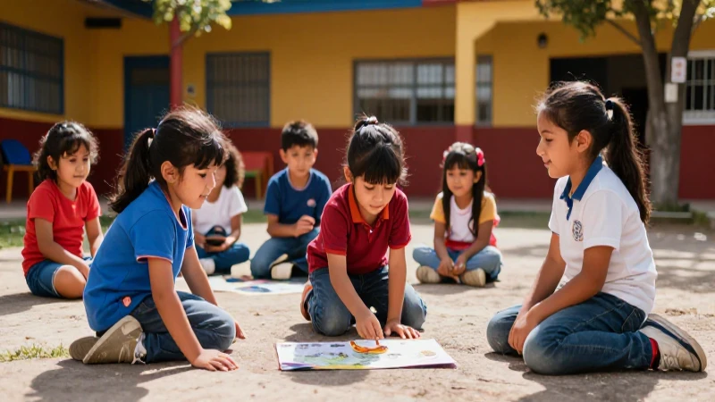 Juego educativo: niños aprendiendo y divirtiéndose