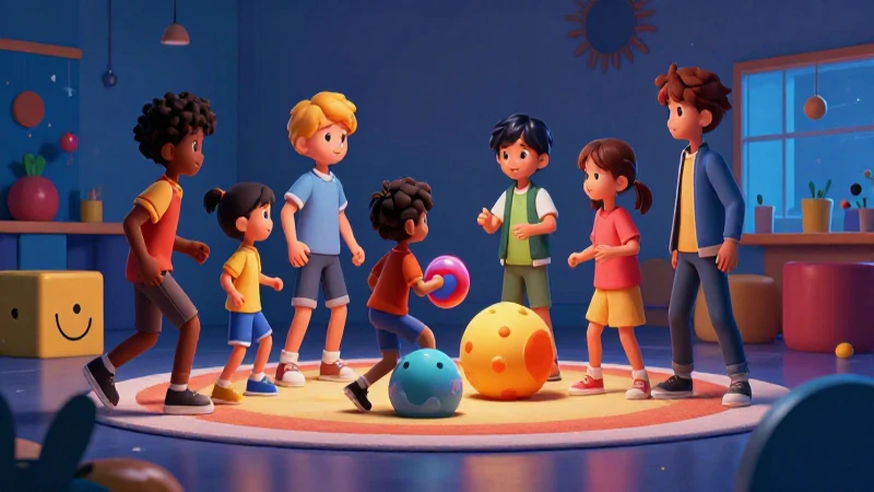 Actividades de lenguaje para preescolar: creatividad y juego 4 Niños jugando de forma creativa con personajes coloridos
