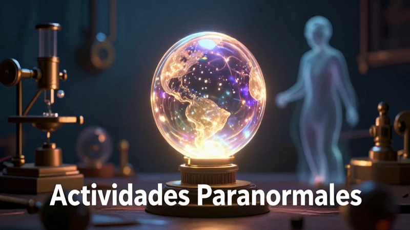 Iluminación dramática de orbe y espectros misteriosos