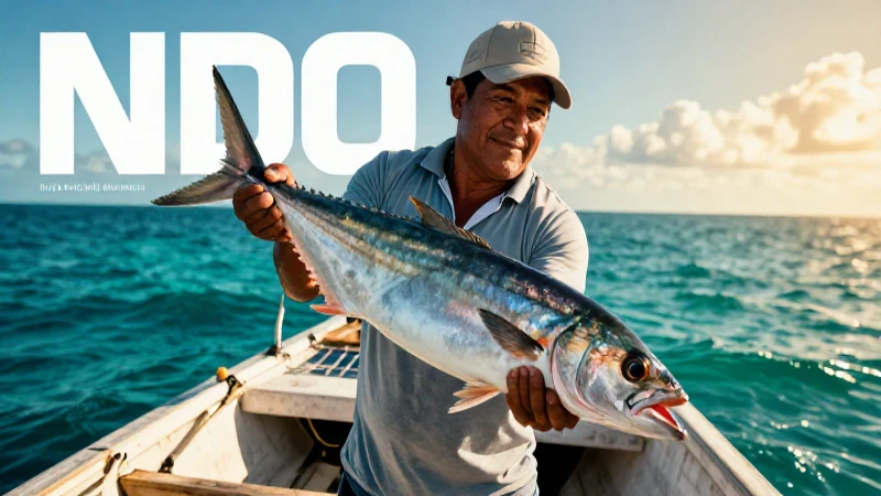 Pescador mexicano con gran captura en el amanecer