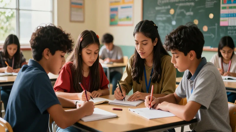 Clase colaborativa vibrante de jóvenes mexicanos
