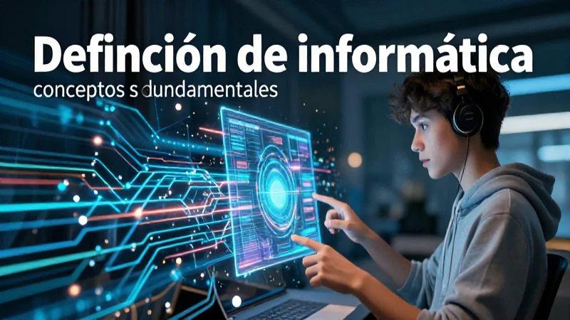 Conceptos básicos de informática en una imagen dinámica