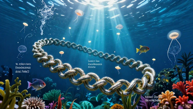 Ecosistema acuático vibrante con vida marina