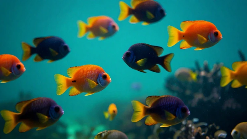 Acuáticos: Características y Ejemplos de Animales Acuáticos 4 Peces tropicales vibrantes en el fondo marino