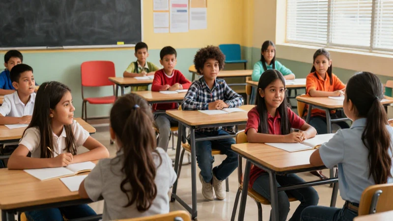 Estudiantes mexicanos aprendiendo en un aula moderna