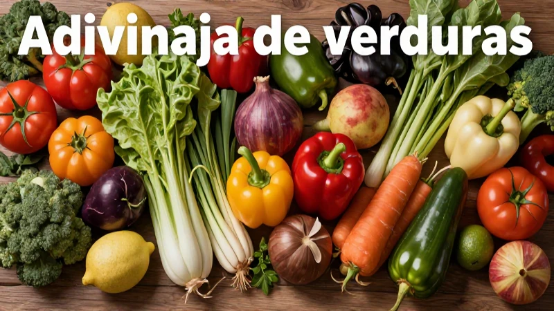 Ilustración vibrante de frutas y verduras