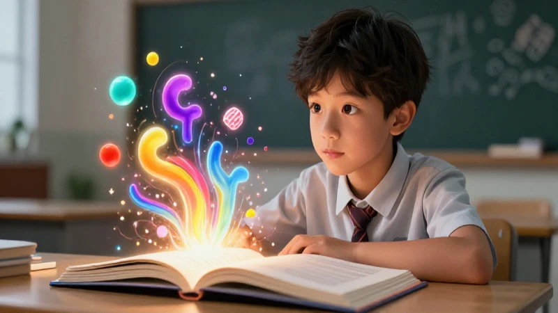 Ilustración vibrante de estudio académico