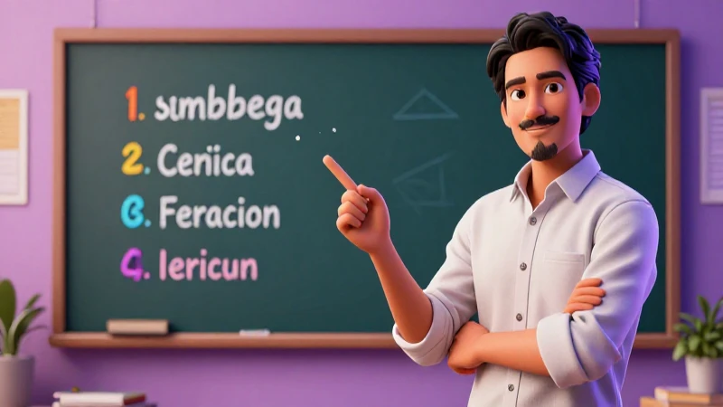 Maestra mexicana con concepto gramatical vibrante