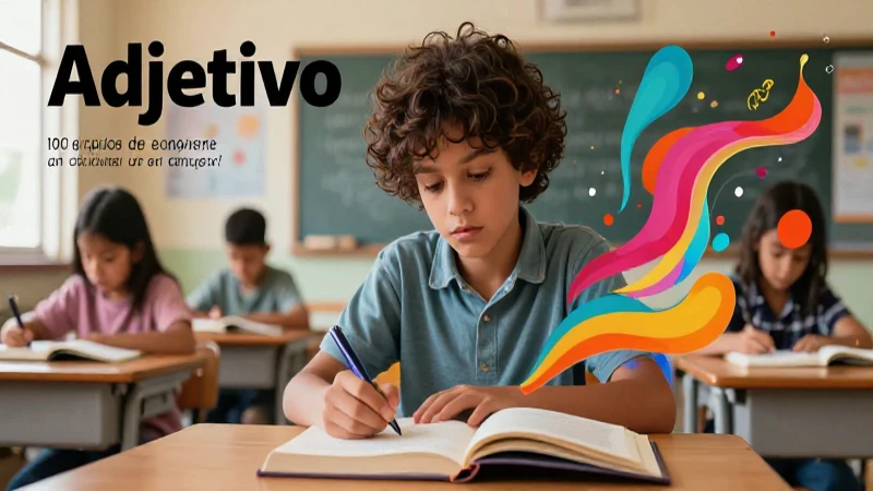 Cien ejemplos de adjetivos ilustrados