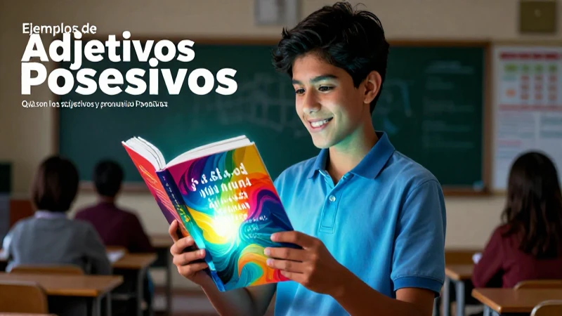 Joven mexicano ilustra posesivos de adjetivos