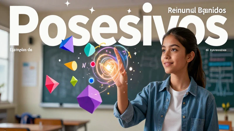 Estudiante aprende sobre pronombres posesivos