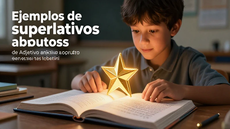 Ilustración educativa de superlativos gramaticales