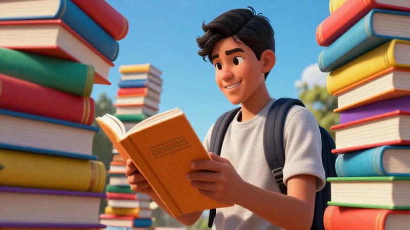 Adjetivos calificativos: ejemplos y oraciones explicativas 7 Joven mexicano ilustrado aprende con libros de colores