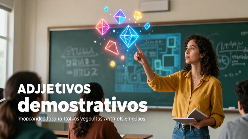 Educación lingüística visual de adjetivos demostrativos