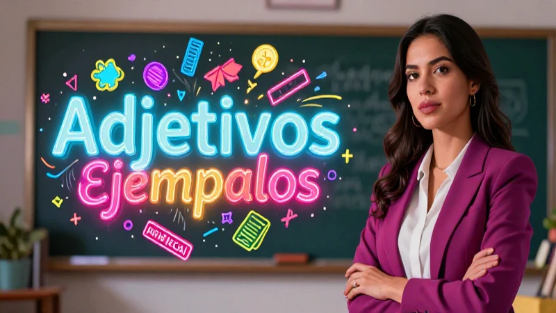 Adjetivos Ejemplos: 100 Ejemplos Clave y Explicativos 9 Ilustración vibrante sobre el uso de adjetivos