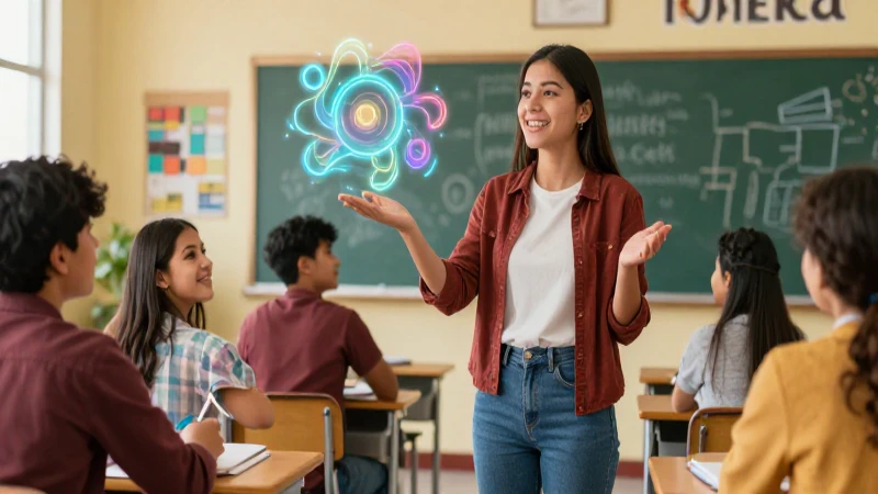 Ilustración vibrante de estudiante mexicano aprendiendo