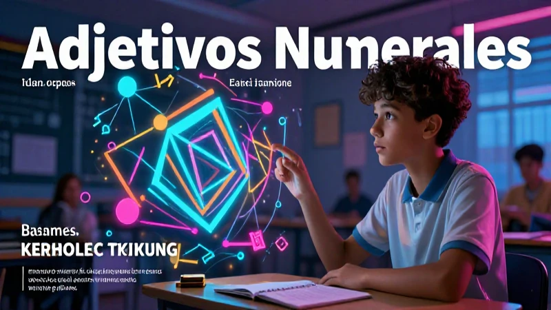 Ilustración educativa sobre adjetivos numerales