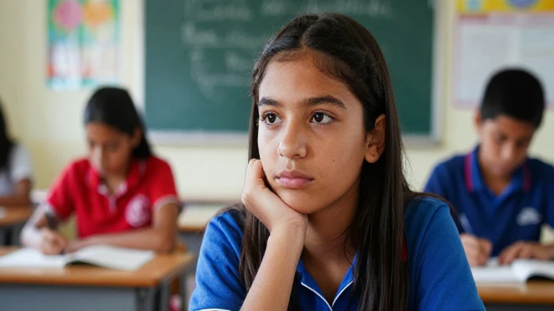 Retrato dinámico de estudiante mexicano en clase