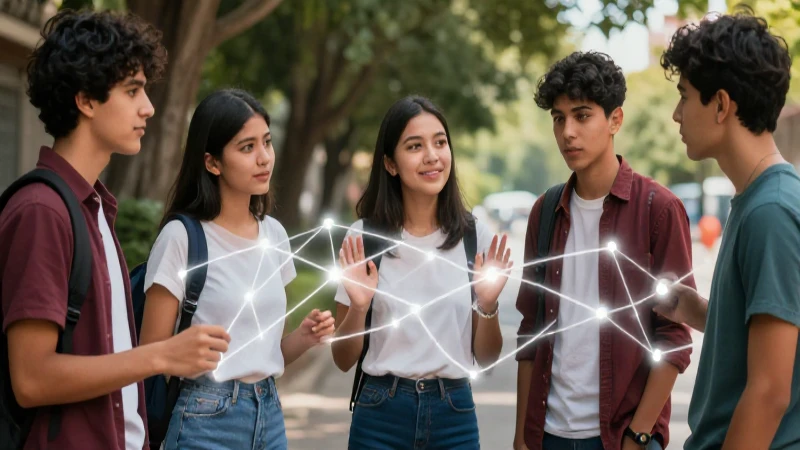 Realismo dinámico: jóvenes mexicanos conectados por luz