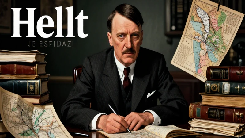 Retrato histórico dramático de Hitler en estudio