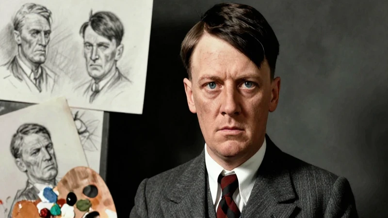 Retrato dramático de Hitler joven y detallado