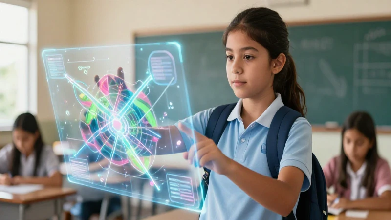 Estudiante mexicano aprende con mapa holográfico