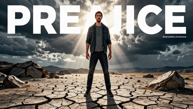 Resiliente figura emerge de paisaje dramático