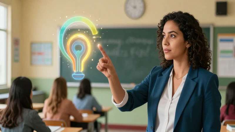 Educadora guía simbólica en aula mexicana