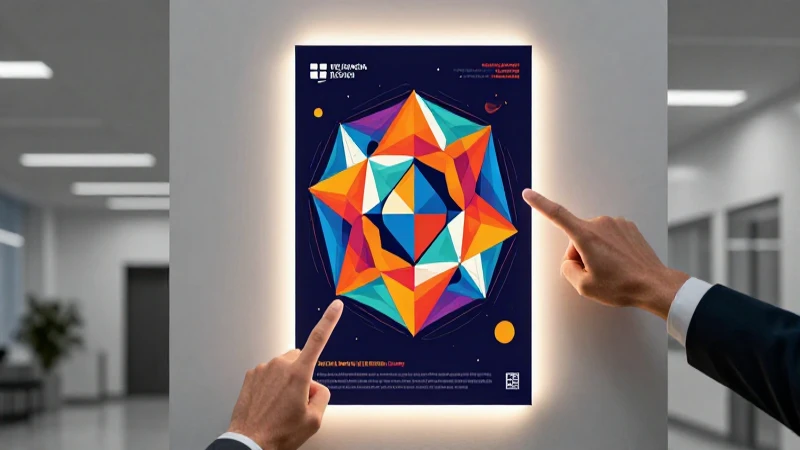 Diseño educativo brillante en muro moderno