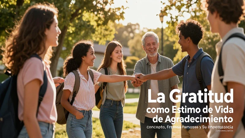 Ilustración vibrante de la gratitud y bienestar