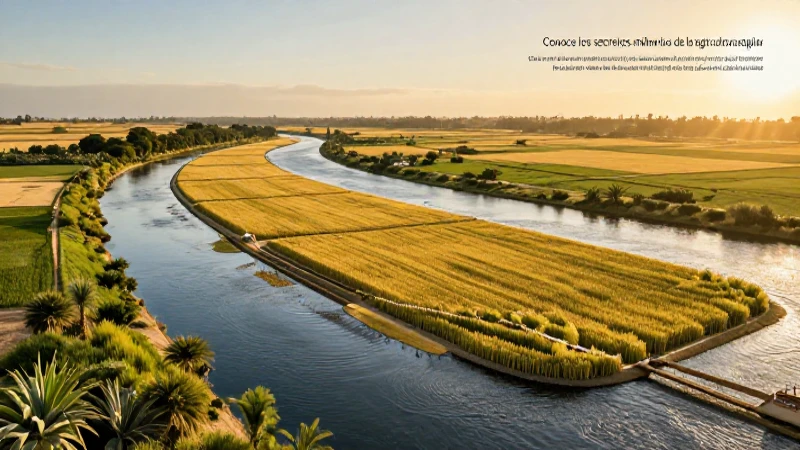 Conoce los secretos milenarios de la agricultura egipcia 5 Ilustración premium de agricultura egipcia en 8k