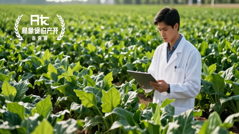 Agricultor de precisión con estética futurista