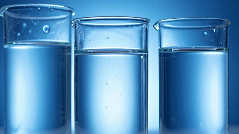 Comparativa de aguas destiladas, purificadas y potables