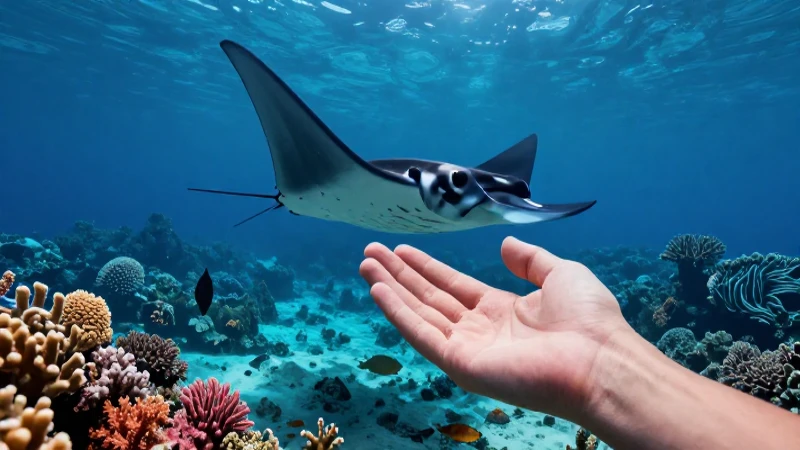 Belleza vibrante de la vida marina oceánica