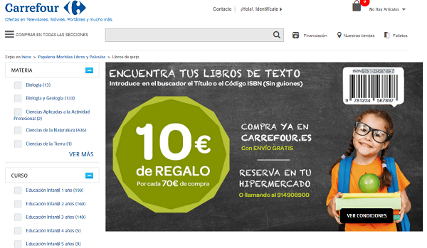 ahorra tiempo y dinero reservando tus libros de texto en carrefour