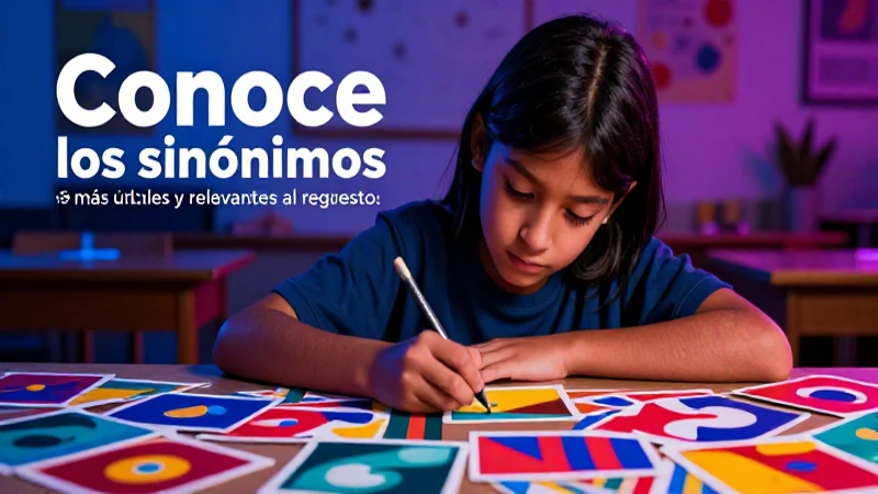 Estudiante aprende sinónimos y antónimos