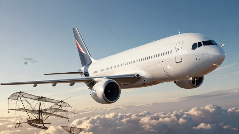 Avión moderno sobre boceto volador en estética educativa
