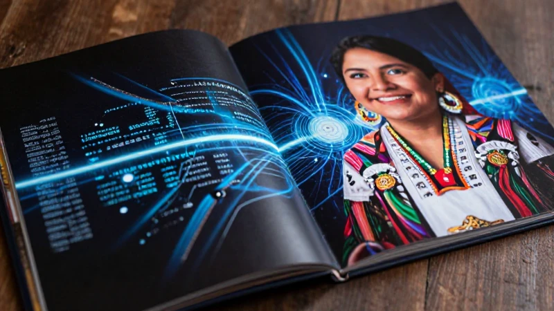 Cubierta de álbum conceptual con datos educativos dinámicos