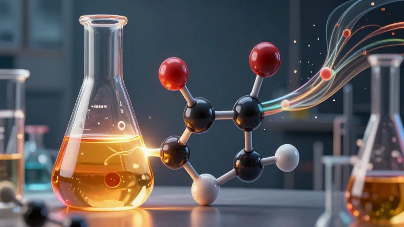 Estructura molecular de alcohol vibrante y moderna
