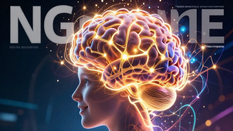 Cerebro brillante e ideas doradas en felicidad