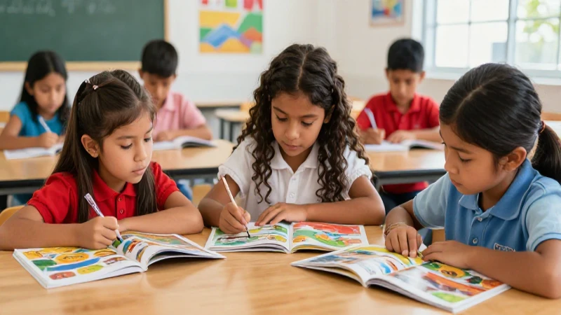 Qué prácticas son clave para la alfabetización inicial 8 Niños leyendo en moderna aula mexicana vibrante