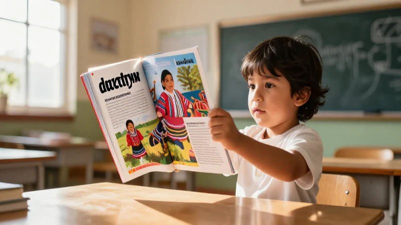 Qué prácticas son clave para la alfabetización inicial 13 Niño interactúa con libro luminoso en clase vibrante
